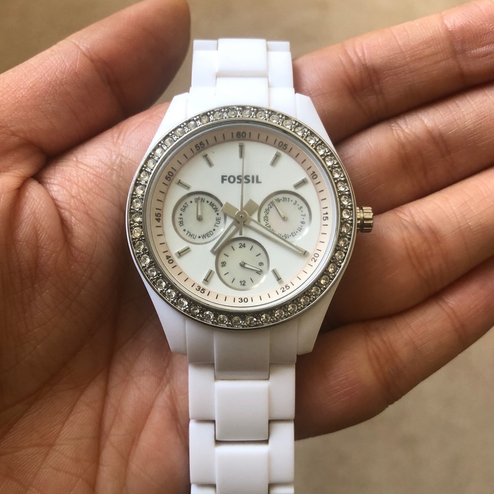 Fossil white watch